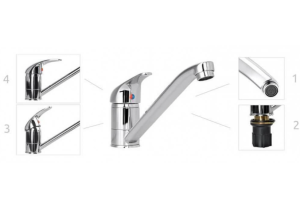Rotating kitchen faucet – modern and practical sink tap (WNDR8620)