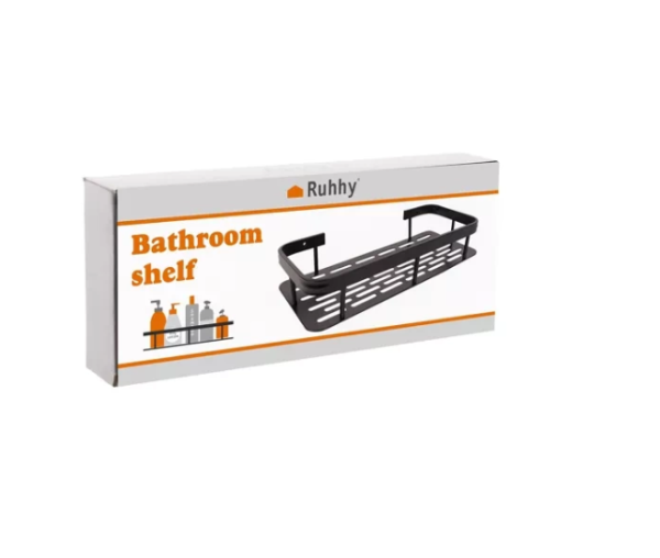 Ruhhy 2-piece stainless steel bathroom shelf set – universal storage 30x13x5 cm (WNDR23170) - Image 8
