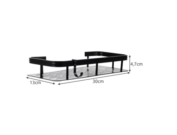 Ruhhy 2-piece stainless steel bathroom shelf set – universal storage 30x13x5 cm (WNDR23170) - Image 4