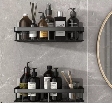 Ruhhy 2-piece stainless steel bathroom shelf set – universal storage 30x13x5 cm (WNDR23170) - Image 7