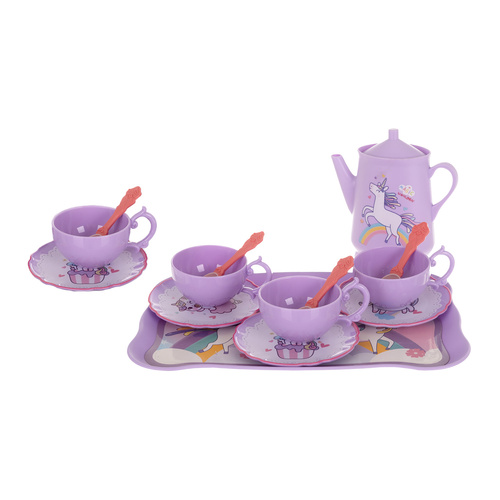 Kruzzel Children’s Tea & Coffee Set with Sweets – Pretend Play Toy Set in Gift Suitcase (WNDR26368) - Image 9