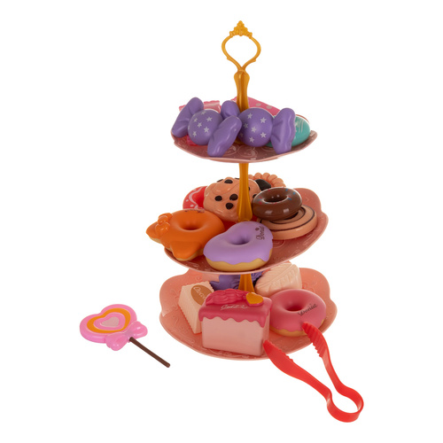 Kruzzel Children’s Tea & Coffee Set with Sweets – Pretend Play Toy Set in Gift Suitcase (WNDR26368) - Image 12