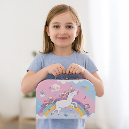 Kruzzel Children’s Tea & Coffee Set with Sweets – Pretend Play Toy Set in Gift Suitcase (WNDR26368) - Image 3