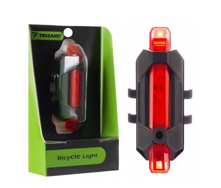 Trizand USB rechargeable bike light – 2 x CREE T6 LED, waterproof, compact 7.5×3.3 cm, front and rear lighting (WNDR18671) - Image 6