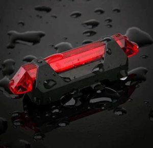 Trizand USB rechargeable bike light – 2 x CREE T6 LED, waterproof, compact 7.5×3.3 cm, front and rear lighting (WNDR18671)