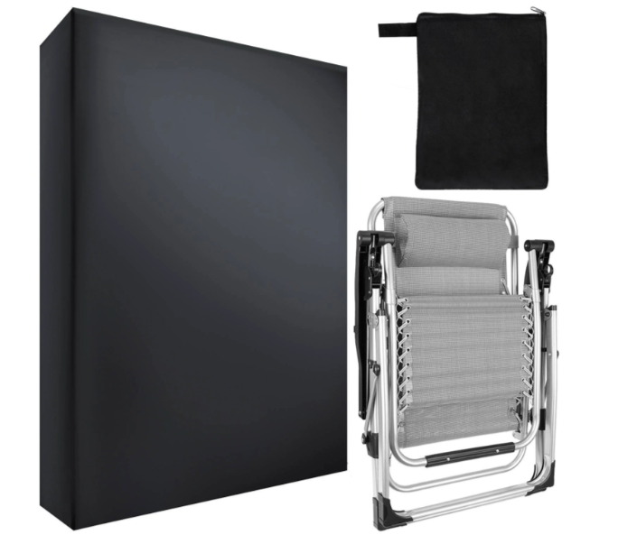 Waterproof garden sun lounger cover – 70×30×100 cm black protective cover (WNDR12114) - Image 11