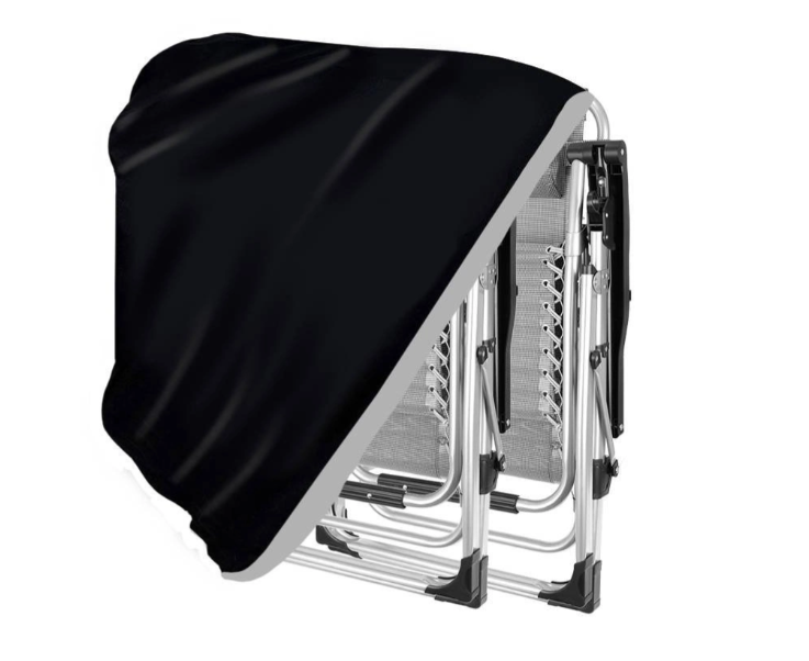Waterproof garden sun lounger cover – 70×30×100 cm black protective cover (WNDR12114) - Image 2