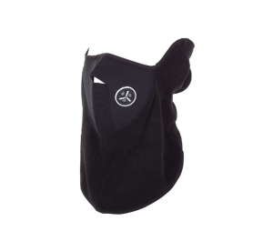 Winter neoprene-polar thermal mask for motorcycles – windproof and cold-resistant face and neck protector, 53×24 cm, black (WNDR1671)