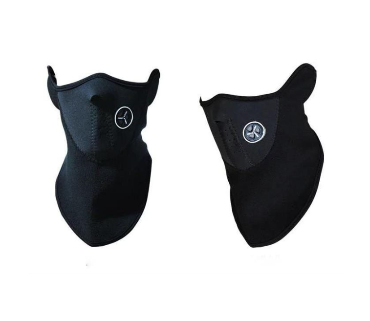 Winter neoprene-polar thermal mask for motorcycles – windproof and cold-resistant face and neck protector, 53×24 cm, black (WNDR1671) - Image 3