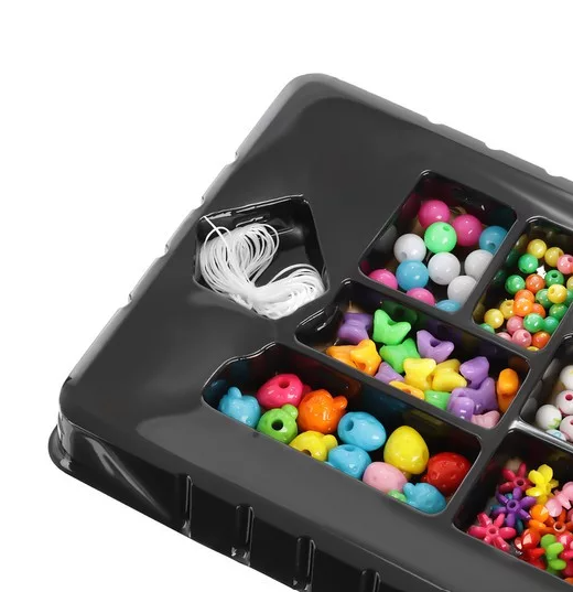 XXL bead set for jewelry making – 11 different types of beads in various shapes (WNDR23439) - Image 5