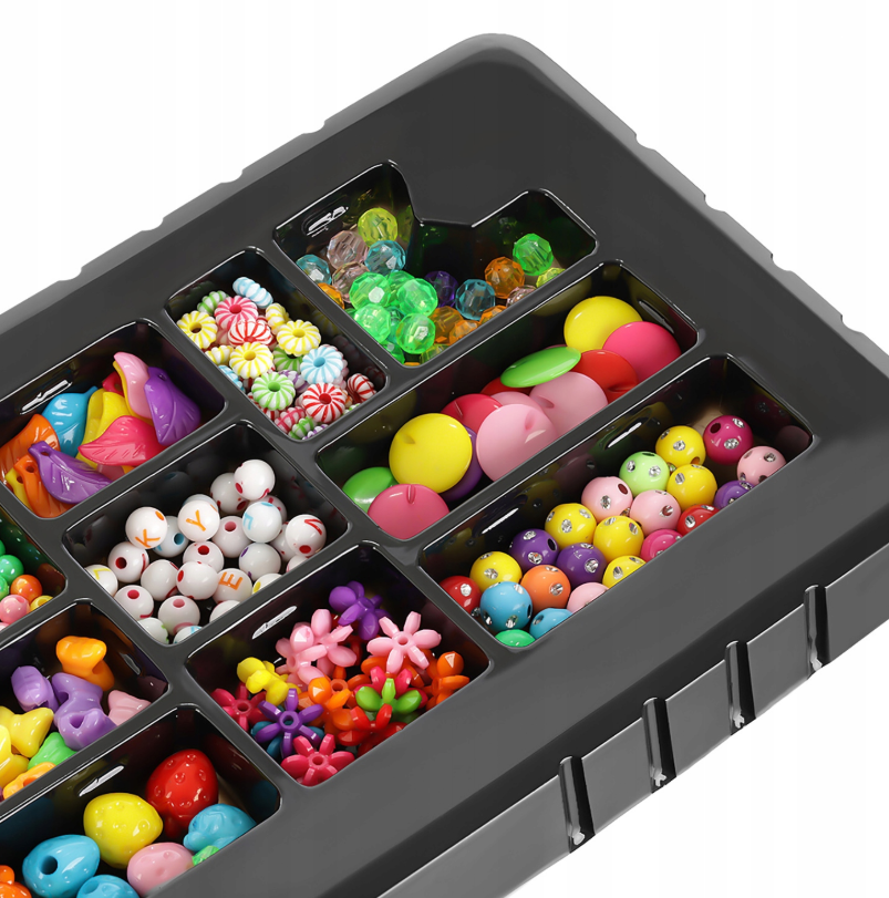 XXL bead set for jewelry making – 11 different types of beads in various shapes (WNDR23439) - Image 9