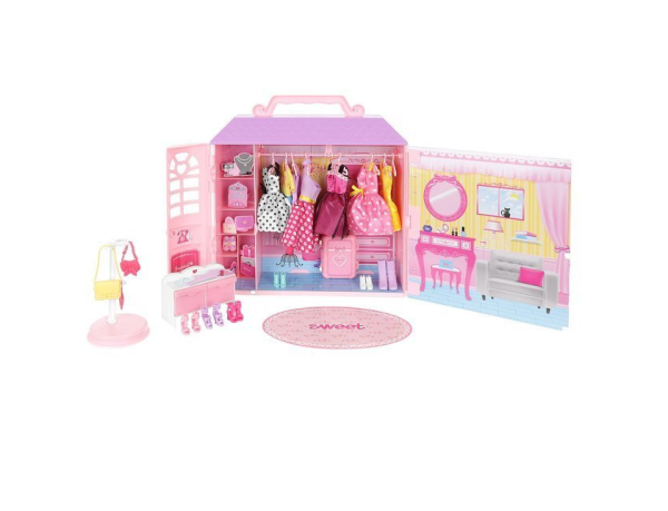 XXL dollhouse with doll and wardrobe – large fashion playset for kids (WNDR10316) - Image 6