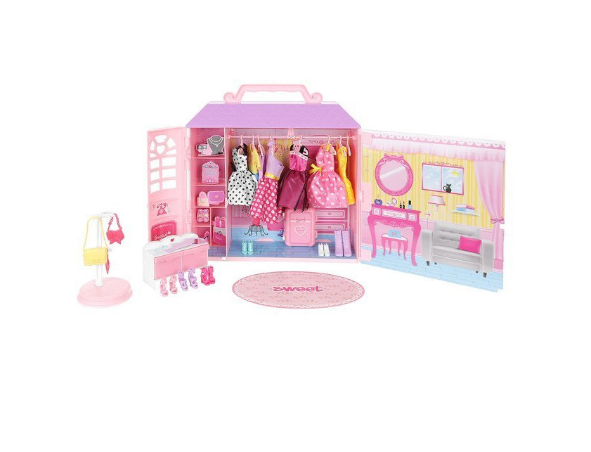 XXL dollhouse with doll and wardrobe – large fashion playset for kids (WNDR10316) - Image 6