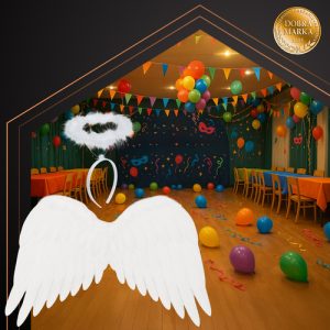 Ruhhy Angel Wings with Halo – White Costume Accessory Set (2 pcs, 50 × 35 cm) (WNDR26480)