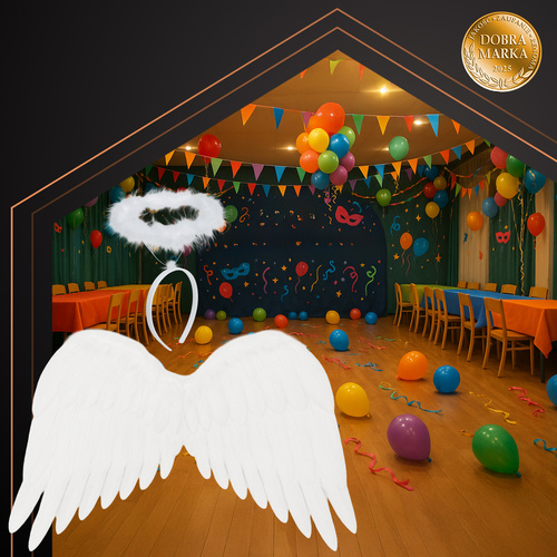 Ruhhy Angel Wings with Halo – White Costume Accessory Set (2 pcs, 50 × 35 cm) (WNDR26480) - Image 2