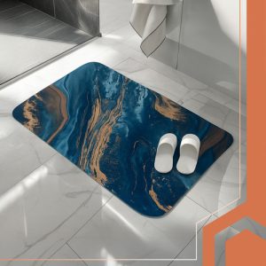 RUHHY Bathroom Rug 80×50 cm – Absorbent, Non-Slip & Quick-Drying Bath Mat (WNDR25958)