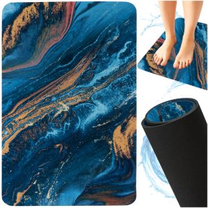 RUHHY Bathroom Rug 80×50 cm – Absorbent, Non-Slip & Quick-Drying Bath Mat (WNDR25958)