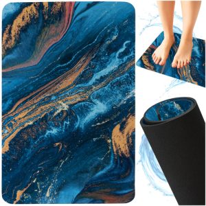 RUHHY Bathroom Rug 60×40 cm – Absorbent, Non-Slip & Quick-Drying Bath Mat (WNDR25959)