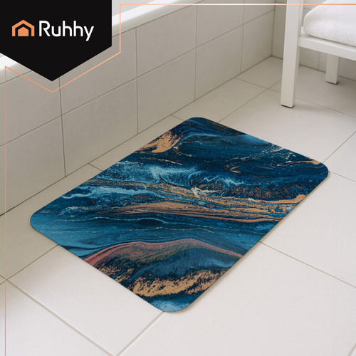 RUHHY Bathroom Rug 60×40 cm – Absorbent, Non-Slip & Quick-Drying Bath Mat (WNDR25959) - Image 3