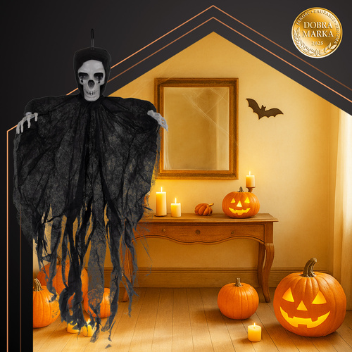 RUHHY Black Hanging Skeleton Decoration – 70 cm (WNDR26125) - Image 3