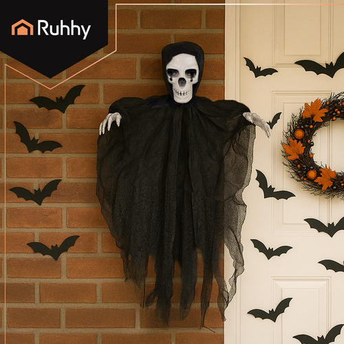 RUHHY Black Hanging Skeleton Decoration – 70 cm (WNDR26125) - Image 4