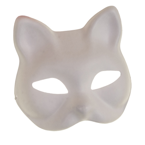 RUHHY Cat Face Mask Set – 10 White DIY Paintable Masks with Elastic Bands (WNDR26000) - Image 11