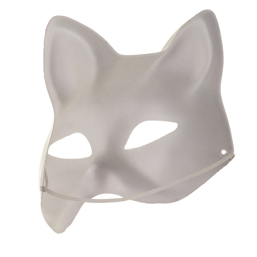 RUHHY Cat Face Mask Set – 10 White DIY Paintable Masks with Elastic Bands (WNDR26000) - Image 12