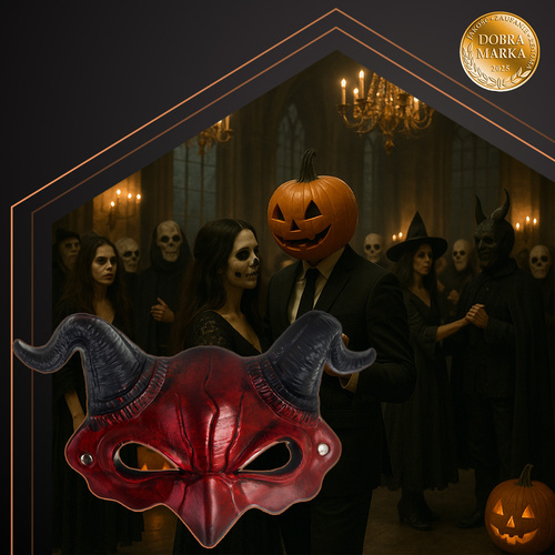 RUHHY Demon/Devil Mask – Red with Black Horns (WNDR26123) - Image 5
