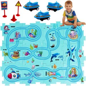 Kruzzel Educational Puzzle Track – 25-Piece Creative Learning Set (WNDR24851)