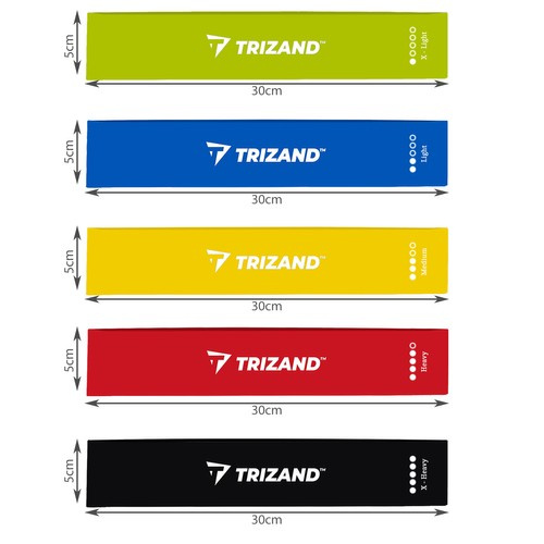Trizand 5-Piece Exercise Band Set (WNDR21955) - Image 2