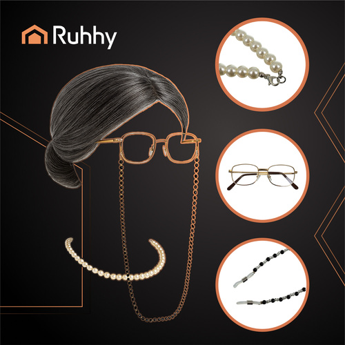 Ruhhy Grandma Costume – 5-Piece Old Lady Outfit for Adults (WNDR26149) - Image 2
