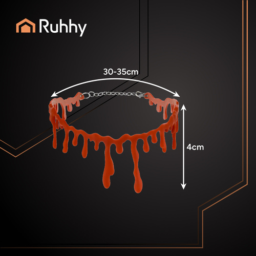 RUHHY Halloween Bloody Choker Necklace – Adjustable Costume Accessory (WNDR26143) - Image 4