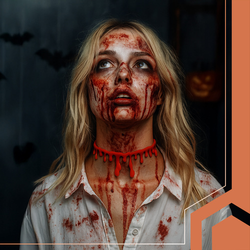 RUHHY Halloween Bloody Choker Necklace – Adjustable Costume Accessory (WNDR26143) - Image 2