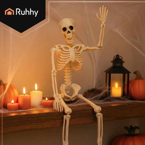 Skeleton Decoration 40 cm RUHHY – Realistic Hanging Halloween Prop (WNDR26027) - Image 6