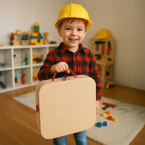 Kruzzel Wooden Tool Box – DIY Construction Kit for Kids (WNDR26581) - Image 2