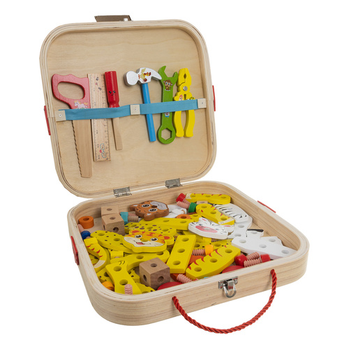 Kruzzel Wooden Tool Box – DIY Construction Kit for Kids (WNDR26581) - Image 8