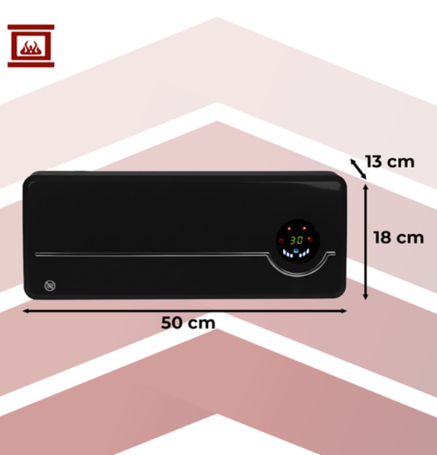 Airo Kaminer air curtain heater – energy-efficient, portable, electric indoor heater -black (WNDR26388) - Image 3