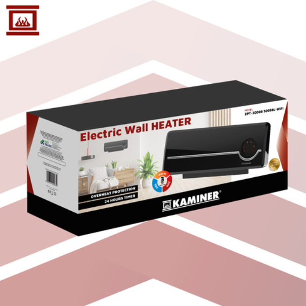 Airo Kaminer air curtain heater – energy-efficient, portable, electric indoor heater -black (WNDR26388) - Image 4