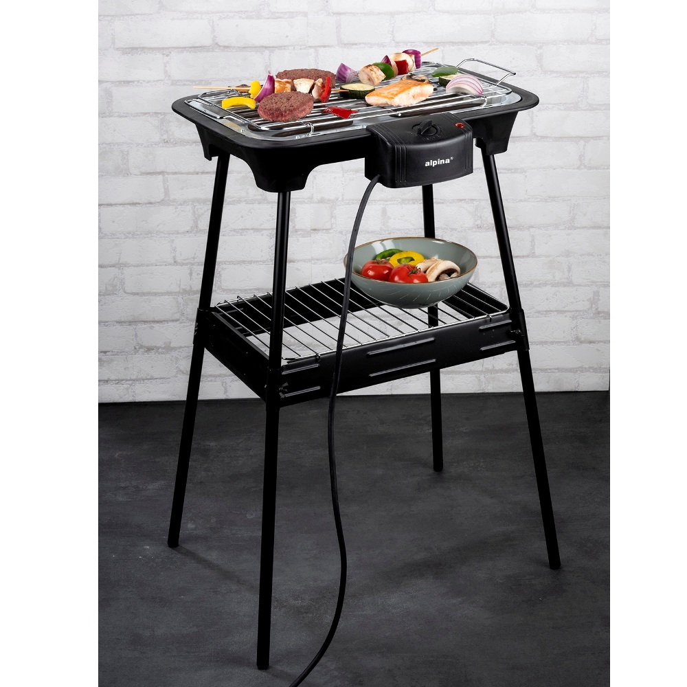 Alpina Electric BBQ Grill – 2000W, Adjustable Thermostat, Indicator Light (EDC)