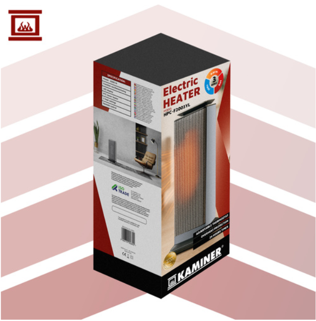 Lumni 2.0 kaminer electric heater – stepless temperature control, 2 power levels (WNDR26376) - Image 4