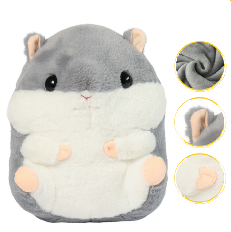 Kruzzel 2-in-1 ultra-soft hamster-shaped plush pillow and blanket combo – 105×200 cm (WNDR25638) - Image 7